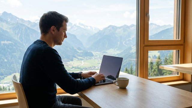 Workation im Alpenraum: Tipps für produktives Arbeiten mit Bergblick