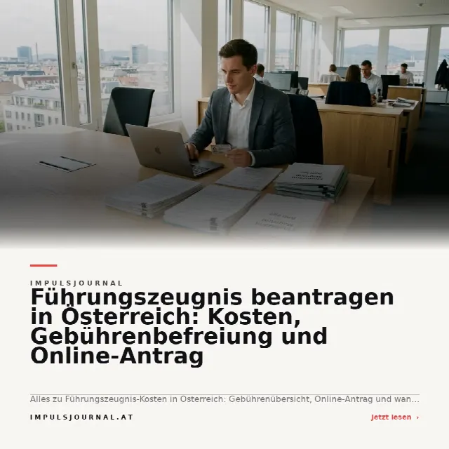 Share-Card fuer Führungszeugnis beantragen in Österreich: Kosten, Gebührenbefreiung und Online-Antrag