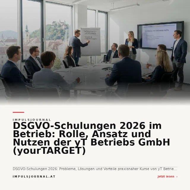 Share-Card fuer DSGVO-Schulungen 2026 im Betrieb: Rolle, Ansatz und Nutzen der yT Betriebs GmbH (yourTARGET)
