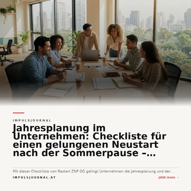 Share-Card fuer Jahresplanung im Unternehmen: Checkliste für einen gelungenen Neustart nach der Sommerpause – Restart ZNP OG